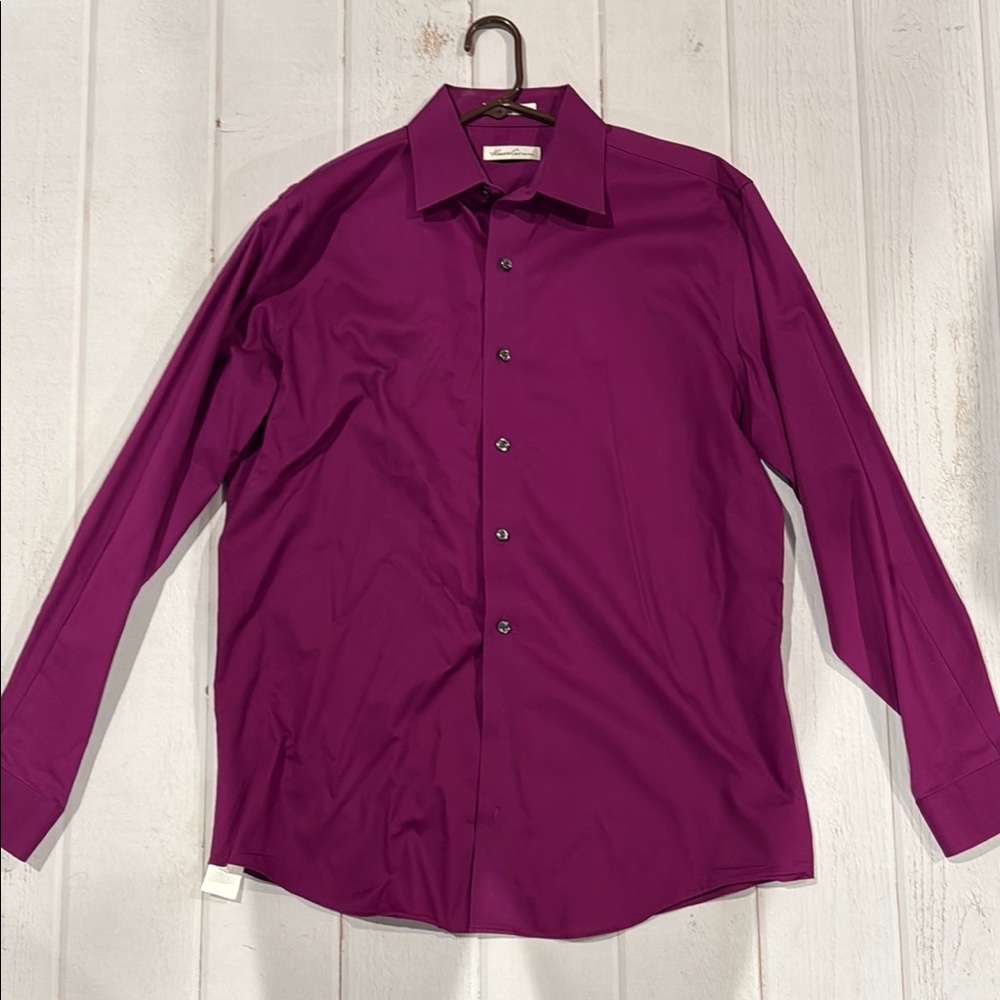Kenneth Cole New York Purple Dress Shirt Long-Sleeved Classic